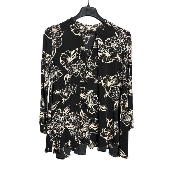 Free People Swing Out of It Tunic Dress Size XS Oversized Mini High Low Floral - Picture 1 of 7